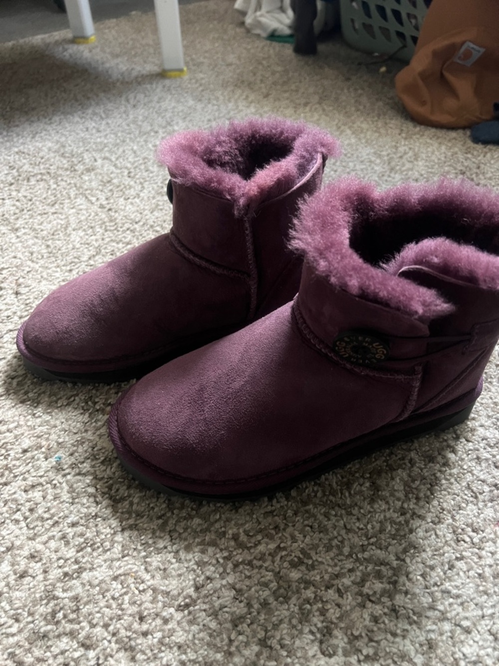 UGG Short Sheepskin Boots in Plum